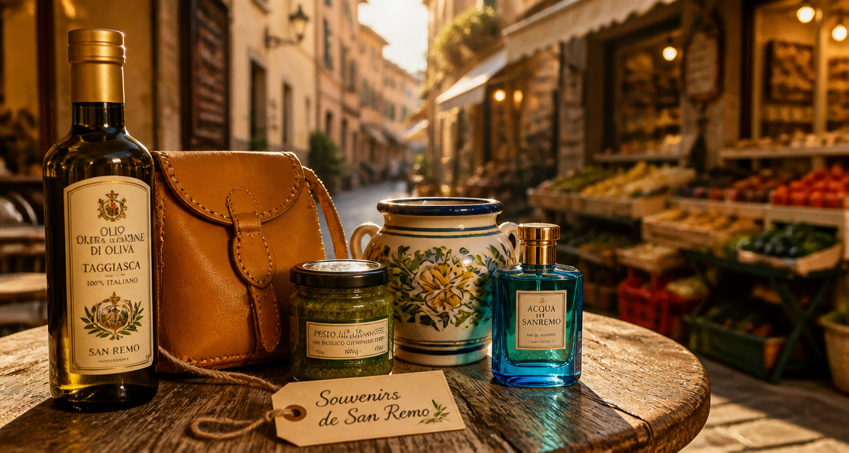 Que ramener de San Remo huile d'olive cuir pesto céramique parfum