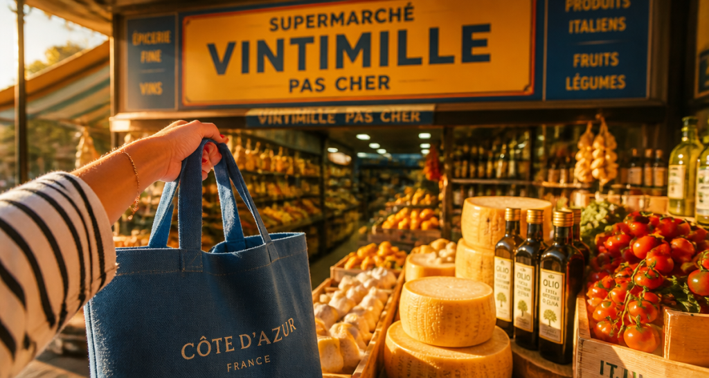 supermarché vintimille pas cher étal italien