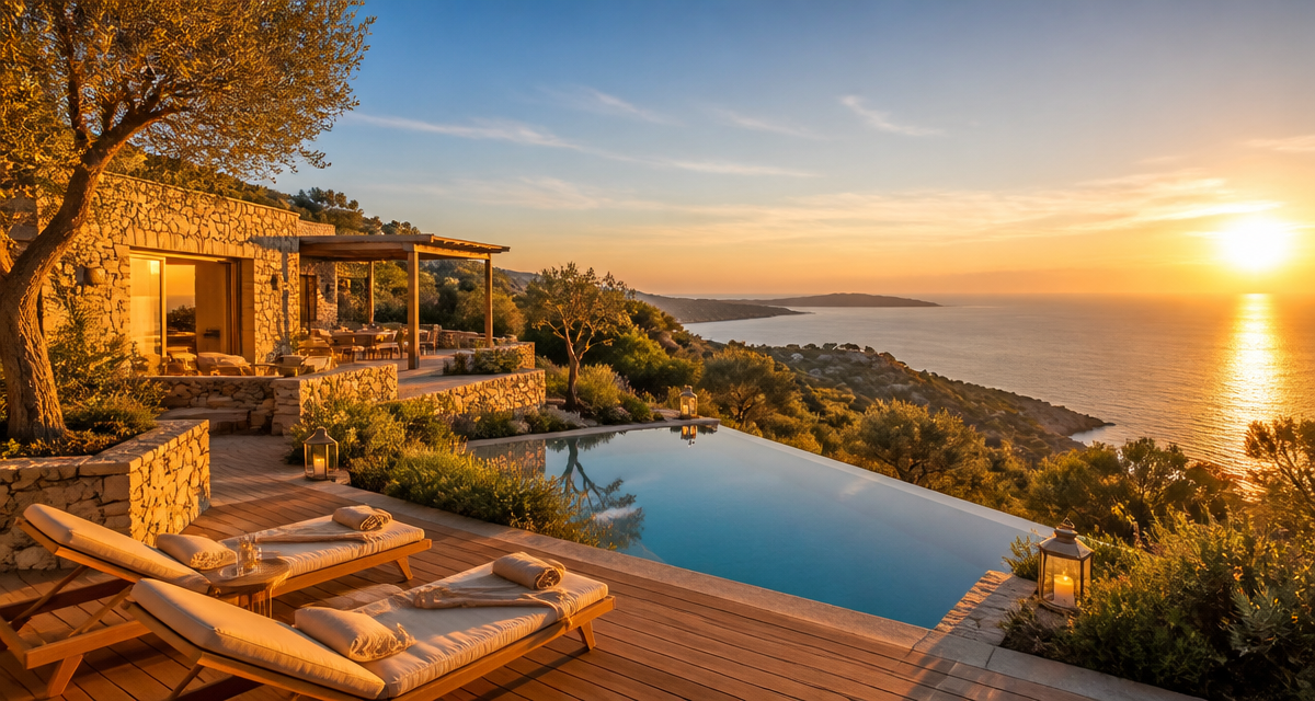 villas à louer en corse avec piscine et vue mer