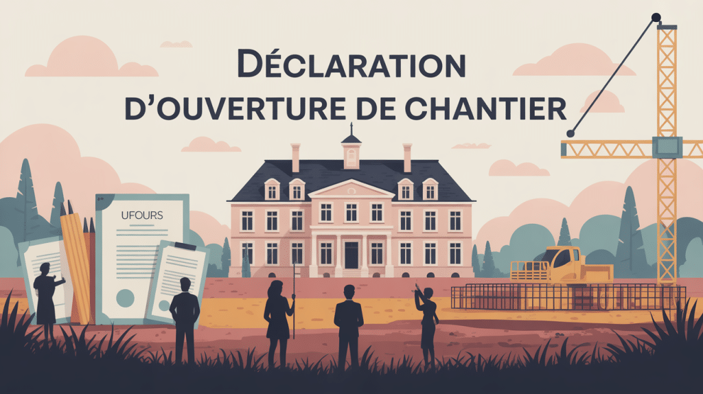 illustration déclaration d'ouverture de chantier mairie documents