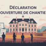 illustration déclaration d'ouverture de chantier mairie documents