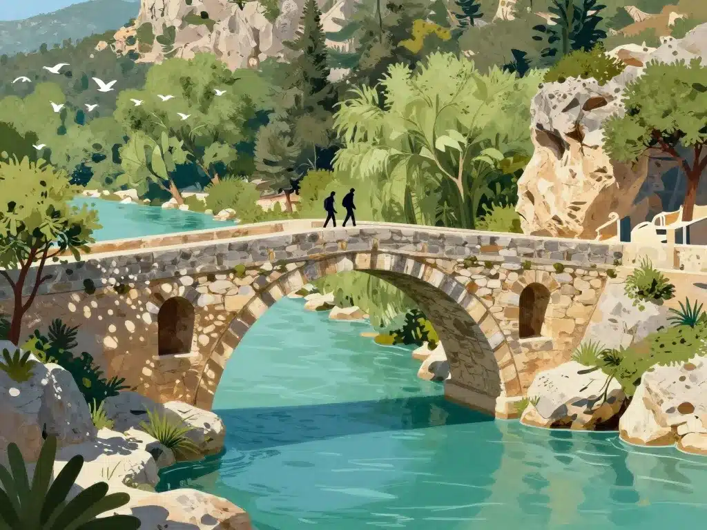 Pont de Zaglia paysage gorges de la Spelunca