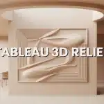 Tableau 3D relief mural, matériaux et techniques