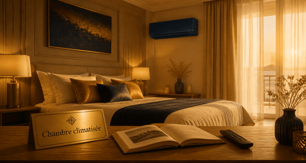 chambre climatisée avec climatiseur mural