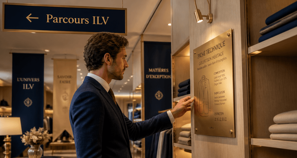 ilv magasin fiche technique dorée sur linéaire