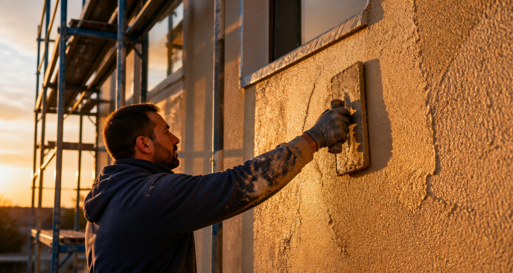 crepi prix m2 application taloche facade