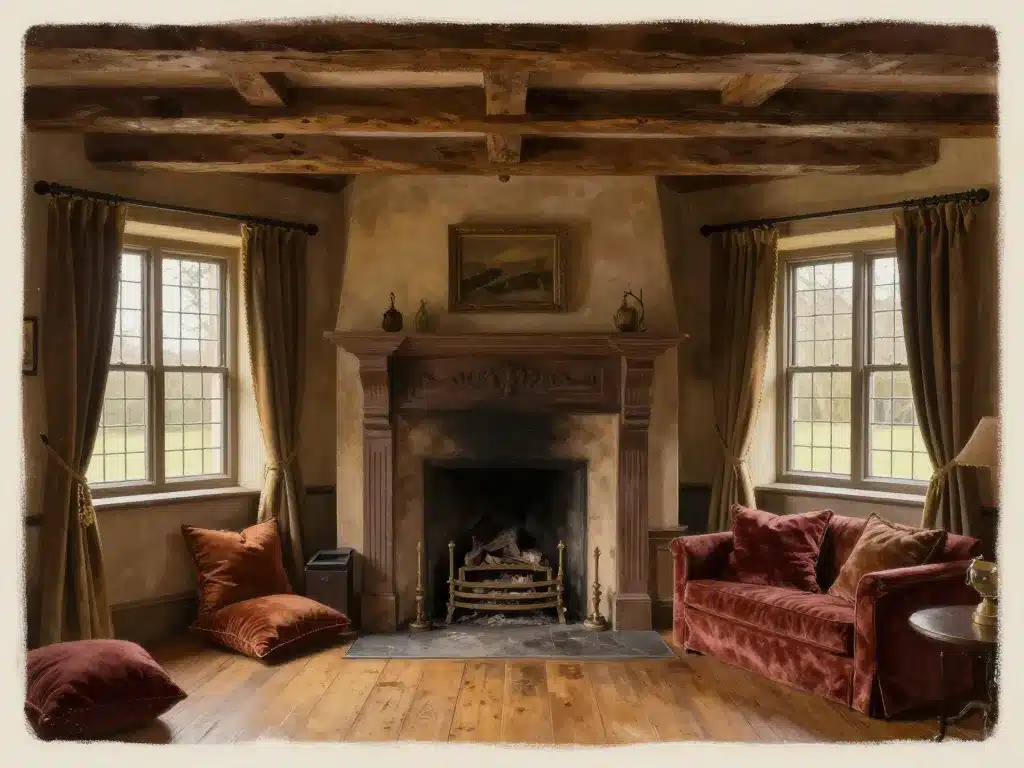 intérieur architectural style tudor décoration typique