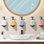 illustration distributeur de savon mural rechargeable différents modèles