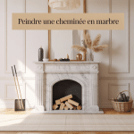 peindre du marbre cheminee illustration moderne