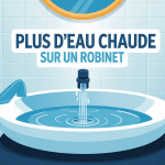 plus d'eau chaude sur un seul robinet illustration moderne plomberie