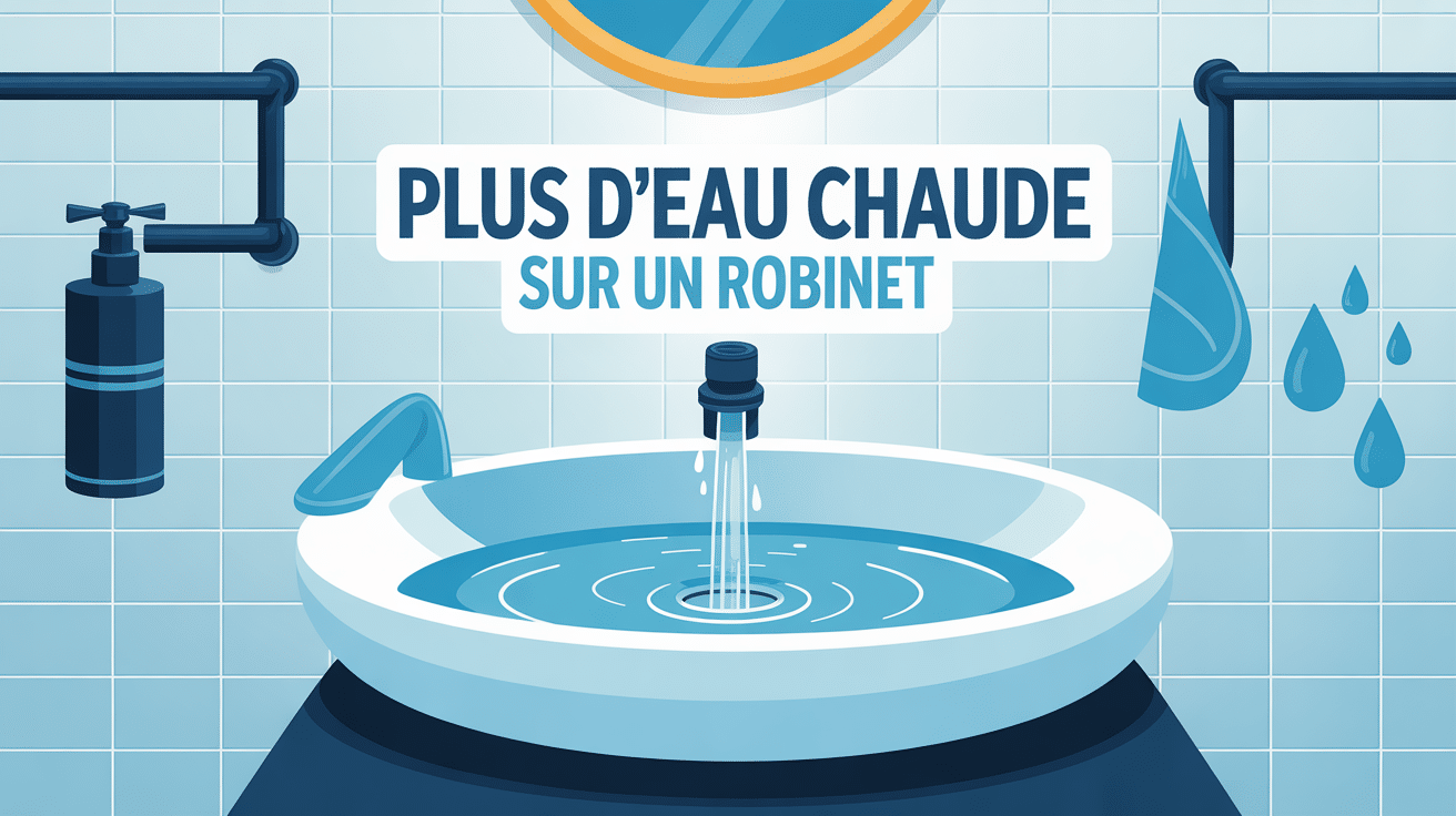 plus d'eau chaude sur un seul robinet illustration moderne plomberie
