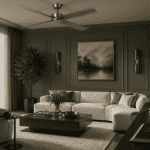 ventilateur plafond avis dans salon moderne