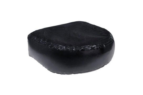 Black spa booster seat with mesh top for added comfort and support in hot tubs