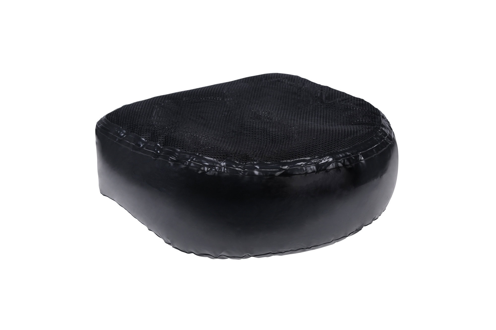 Black spa booster seat with mesh top for added comfort and support in hot tubs