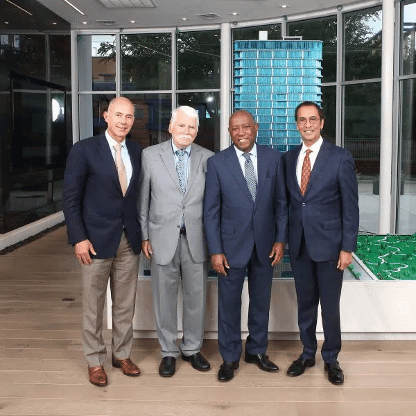 Real estate professionals at Houston EB5 project site visit, showcasing investment and development opportunities in Houston, Texas.