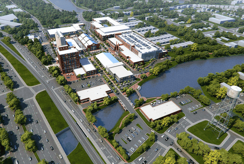 Houston EB5 investment project development in Texas with modern commercial complexes and infrastructure.