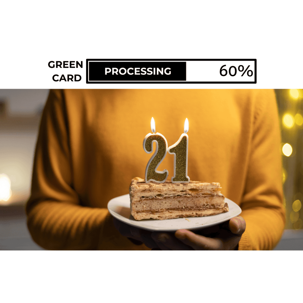 21st birthday celebration with birthday cake and candles, concept of milestone and special event.