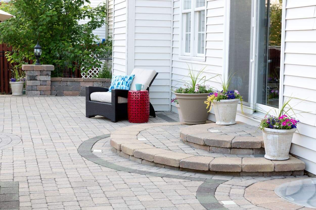 paver patio and steps