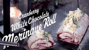 Cranberry White Chocolate Meringue Roll - Cooking Tutorial