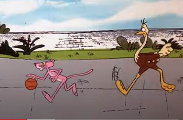 The Pink Panther in Pink 8-Ball - The Pink Panther loses a basketball