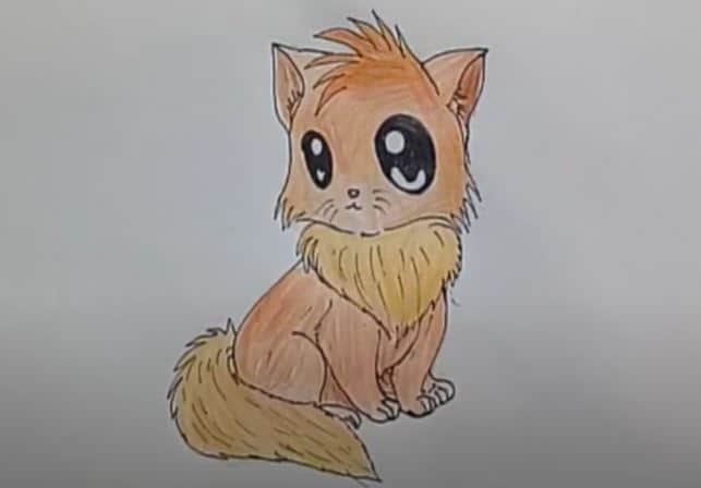 How to draw a cat cute and easy Step by step - Pet Drawing for Beginners