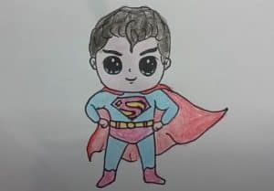 How to draw Superhero cute and easy Step by Step