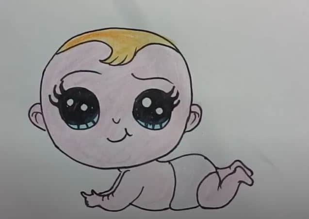 How to draw baby cute and easy