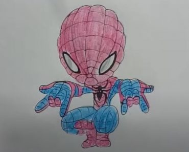 How to draw cute Spiderman Step by Step