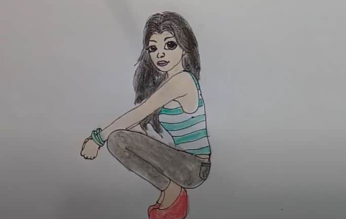 How to draw a simple girl