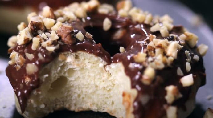 Baked Doughnuts with Nutella Glaze