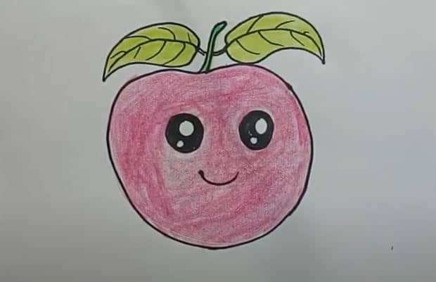 How to Draw a cute Apple