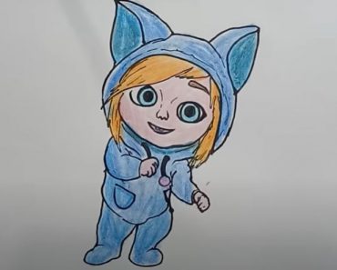 How to draw Eva From Dave & Eva || Baby Girl Drawing