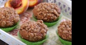 Peach Crumble Muffins