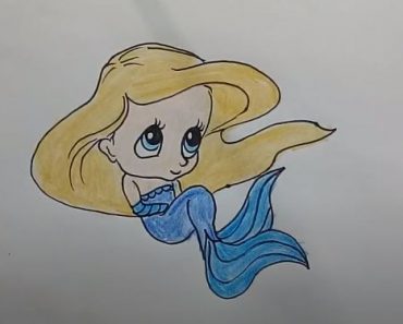 How to draw a barbie mermaid Step by Step