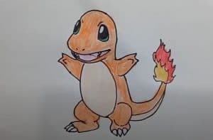 How to draw Charmander from Pokemon