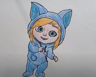 How to draw Eva From Dave & Eva Easy Step by step