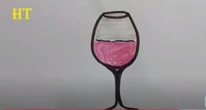 How To Draw A WINE GLASS
