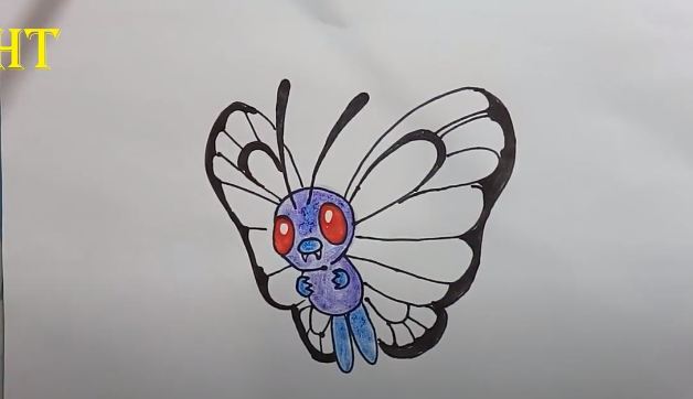 How To Draw Butterfree( pokemon) Easy Step By Step