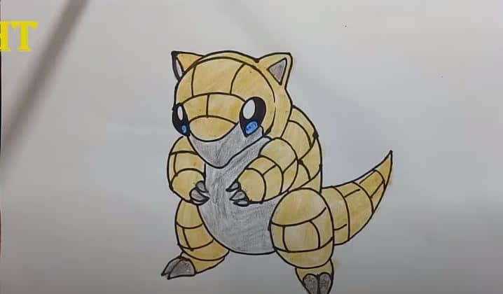 How To Draw Sandshrew From Pokemon