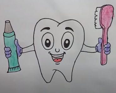 How To Draw Toothpaste, Toothbrush And Teeth