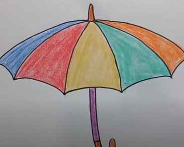 How To draw umbrella Coloring Pages For kids Easy