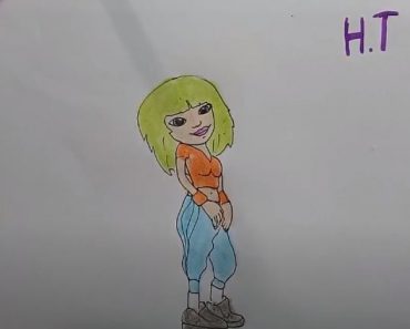 How to draw Mina from Subway surfers Easy Step by step