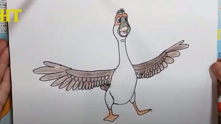 How To Draw A Cute Goose Easy Step By Step