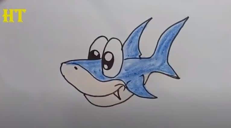 How To Draw A Shark Cute And Easy Step By Step
