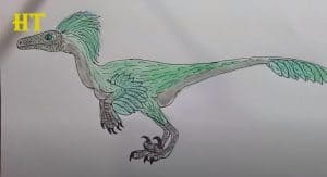 How To Draw Deinonychus from jurassic world Easy Step By Step