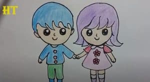 How To Draw kids School Boy And Girls