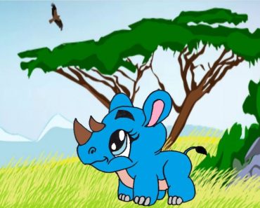 How To Draw A Baby Rhino Step Sy Step | Cute Rhino drawing easy