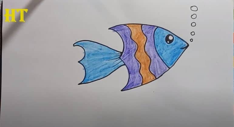 How To Draw A Fish Cute And Easy Step By Step