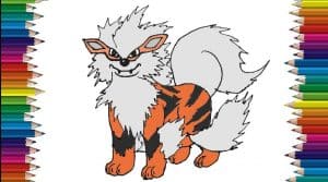 How To Draw Arcanine From Pokemon Easy Step By Step