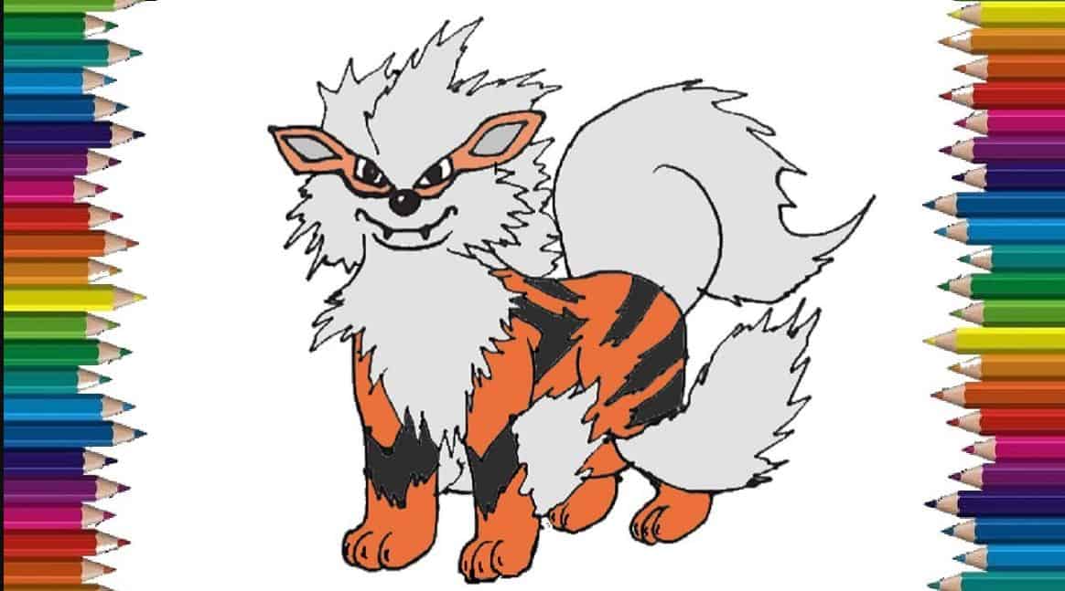 How To Draw Arcanine From Pokemon Easy Step By Step